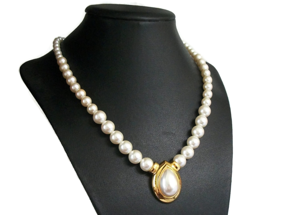 Vintage napier pearl necklace cheap