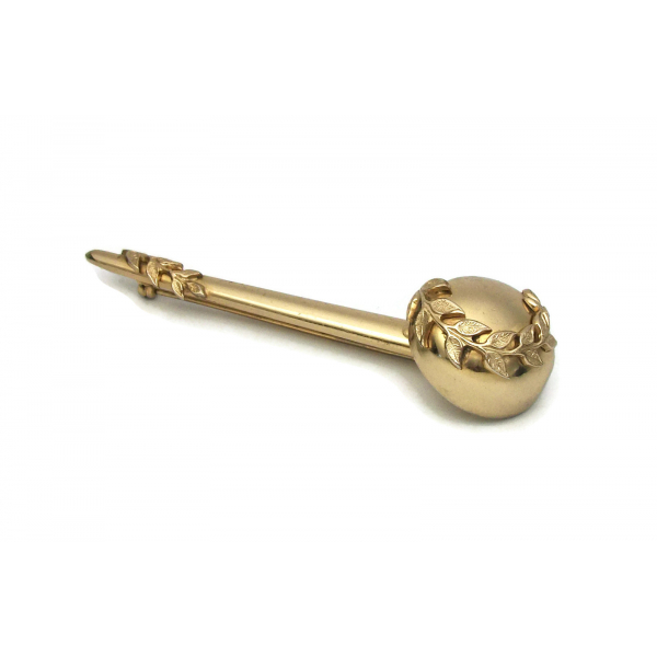 Early Monet Brooch Jewelry 1930s 1940s Gold Bar Pin Lapel Pin Scepter Design