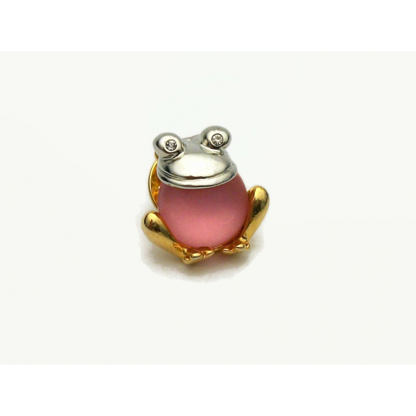 Vintage Pin Moonglow Jelly Belly Frog Pin Tie Tack Small Jewelry Lapel Pin