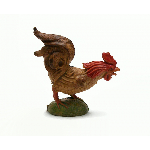 Vintage Miniature Plastic Rooster Figurine Made in Italy Tiny Small Animal