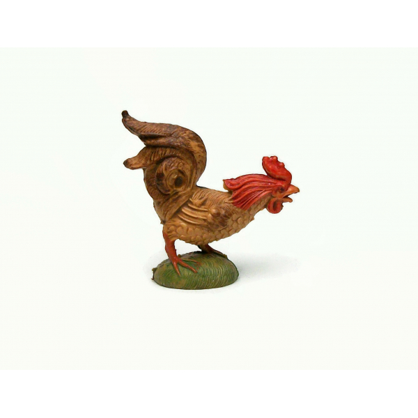 Miniature Plastic Rooster Figurine Made in Italy Tiny Small Animal Dollhouse