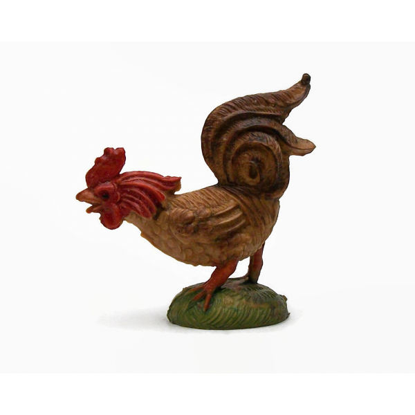 Vintage Tiny Plastic Rooster Figurine Made in Italy Dollhouse Mini Sized
