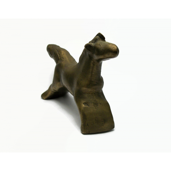 Vintage Brass Horse Figurine Primitive Sculpture Home Decor Knick Knack