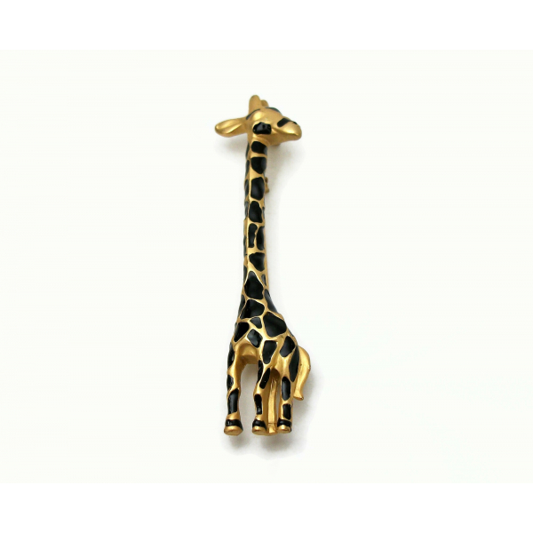 Vintage GIraffe Brooch Lapel Pin Cute Funny Whimsical Animal Jewelry