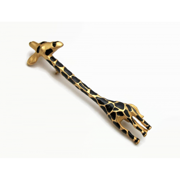 Gold Giraffe Pin Brooch Cute Whimsical Animal Pin