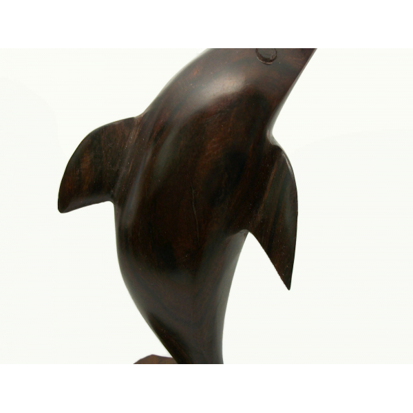 Vintage Ironwood Dophin Sculpture Hand Carved Solid Wood Dolphin ...