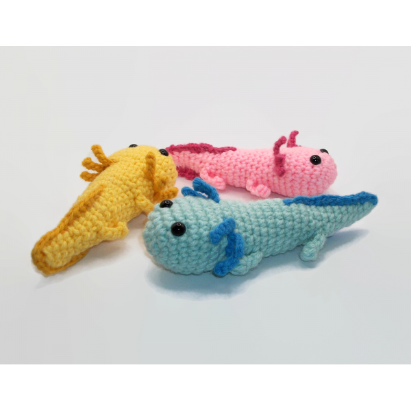 Amigurumi Axolotl Plushie 6 inch Crochet Axolotl Plushie Small Stuffed Animal