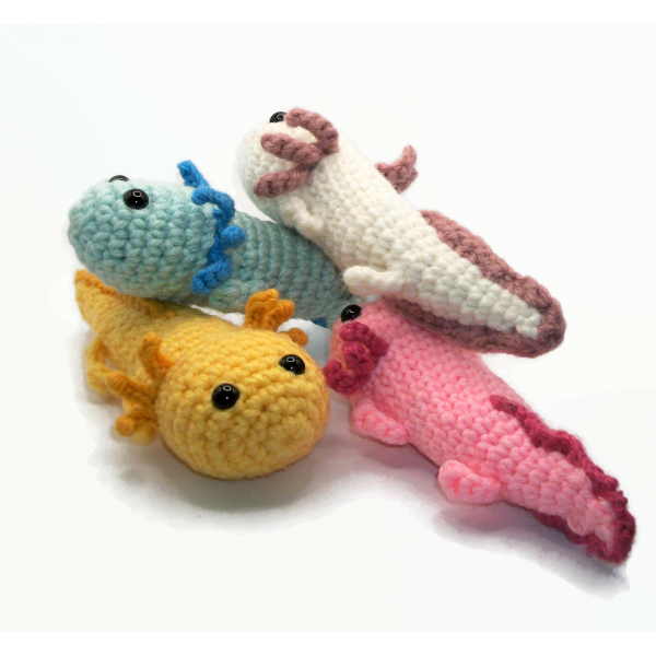 Amigurumi Axolotl Plushie 6 inch Crochet Axolotl Plushie Small Stuffed Animal