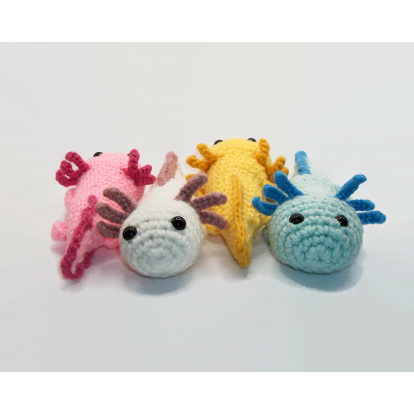 Amigurumi Axolotl Plushie 6 inch Crochet Axolotl Plushie Small Stuffed Animal