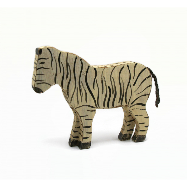 Vintage Rustic Wood Zebra Animal Figurine Wooden Rustic Home Decor