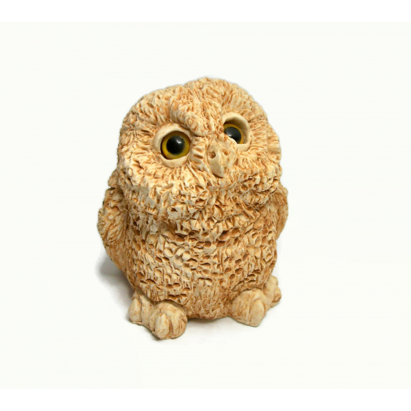 Vintage Stone Critters Baby Owl Figurine 1984 Bird Owlet 1980s 80s Collectible