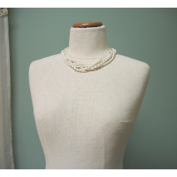 Vintage Anne Klein II Multistrand Pearl Necklace 19 inch Five Strands Wedding