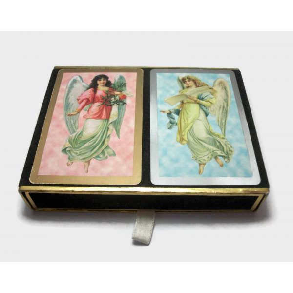 Vintage Congress Angel Playing Cards Standard Bridge Double Deck Boxed Set Spain