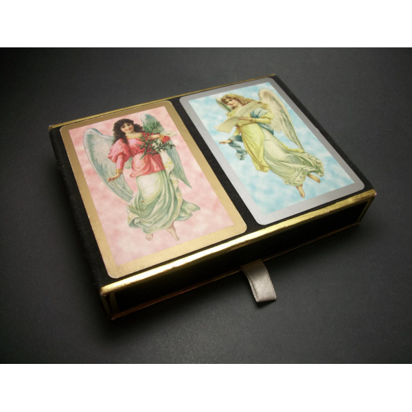 Vintage Congress Angel Playing Cards Standard Bridge Double Deck Boxed Set Spain