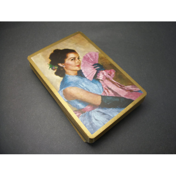 Vintage Congress Standard Playing Cards Spanish Lady Woman with Lace Fan