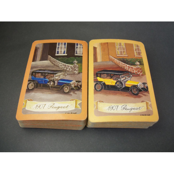 Vintage Peugeot Antique Car Playing Cards  Two Complete Decks with Three Jokers