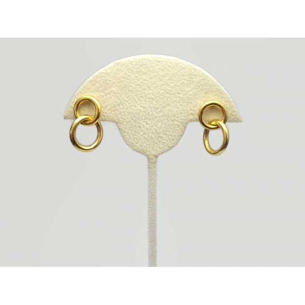 Vintage Dama Gold Rings Earrings Small Hoop Dangle Earrings Minimalist