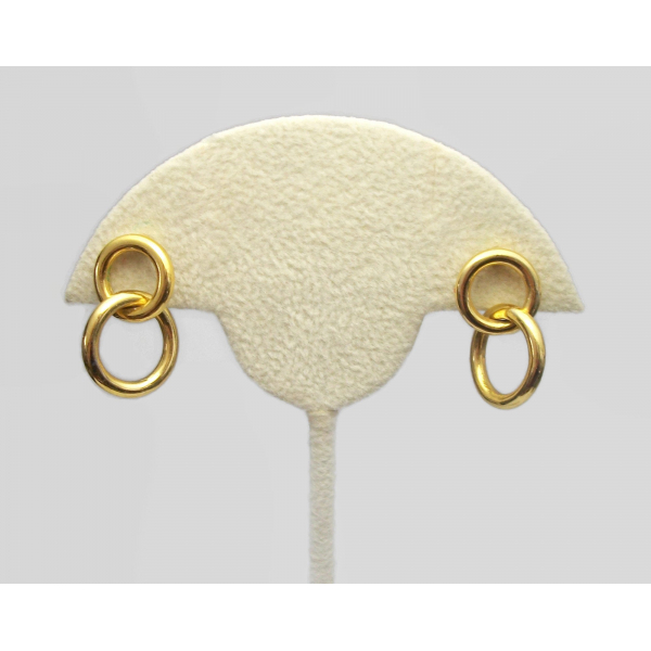 Vintage Dama Gold Rings Earrings Small Hoop Dangle Earrings Minimalist Geometric