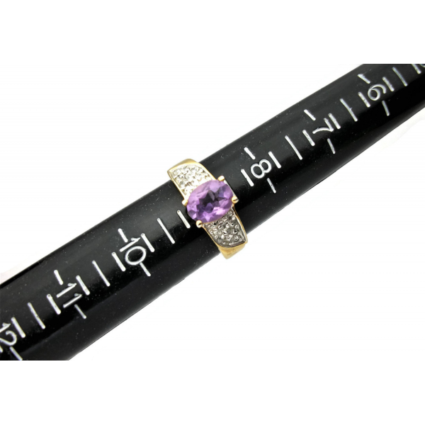 size 8 3/4 women's faux purple amethyst ring