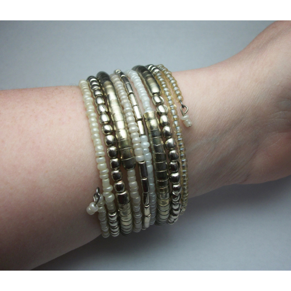 One Piece Stackable Bangle Bracelet Connected 9 in 1 Bangle