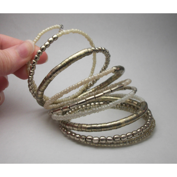One Piece Stackable Bangle Bracelet Connected 9 in 1 Bangle