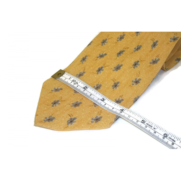 Joseph Abboud yellow floral necktie Easter Spring Wedding