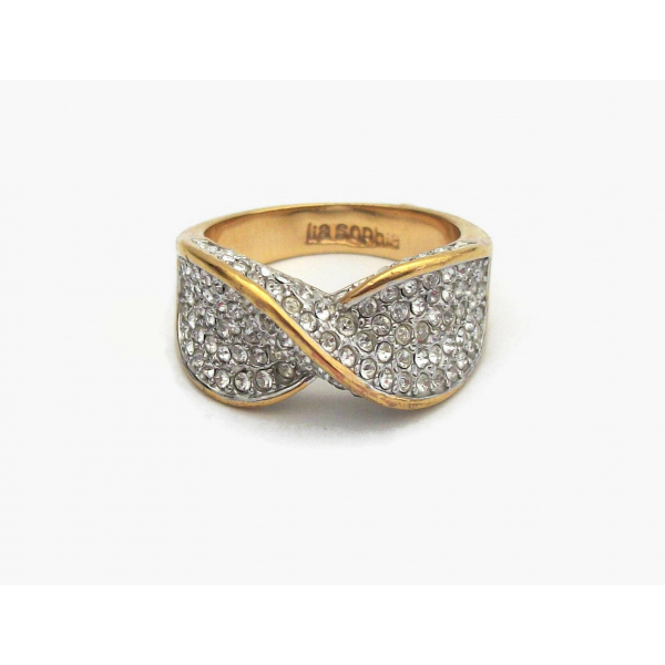 Lia Sophia pave rhinestone women's ring size 9