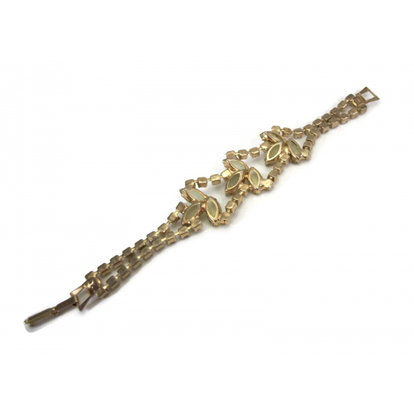 Vintage Juliana D&E Delizza and Elster Peridot Women's Bracelet Size 7 1/4