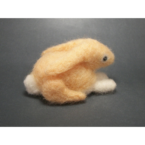 Needlefelted Bunny Soft Sculpture Small Needle Felted Rabbit Handmade