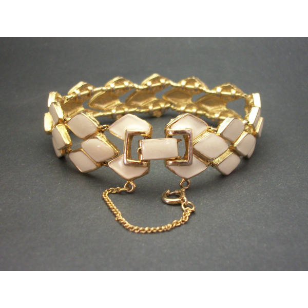 Designer Vendome women's bracelet cream white and gold