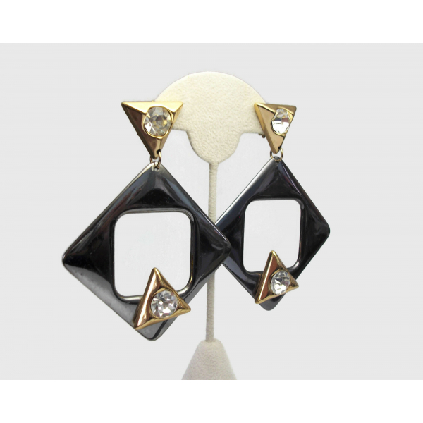 Huge lightweight geometric statement earrings