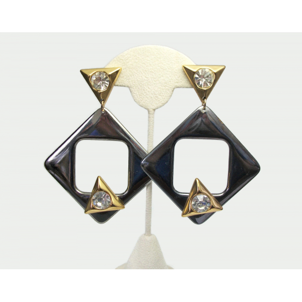 Huge lightweight geometric statement earrings