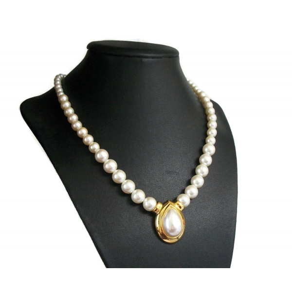 Vintage Napier pearl necklace wedding jewelry