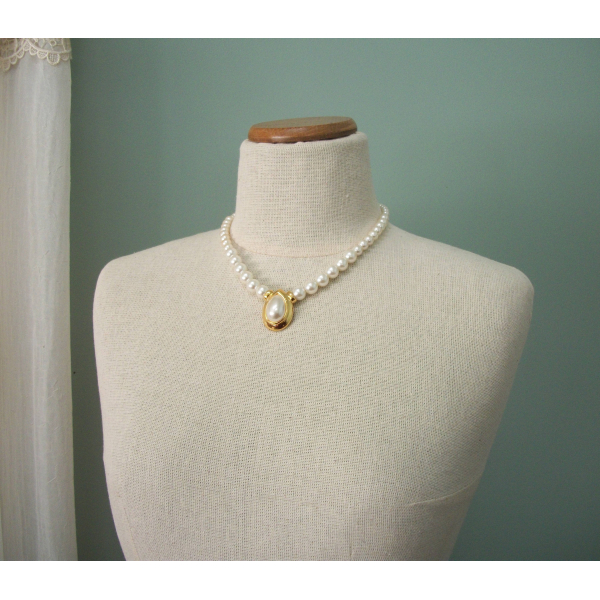 Vintage Napier pearl necklace wedding jewelry