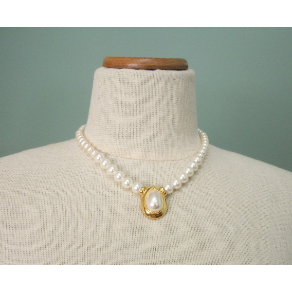 Vintage Napier pearl necklace wedding jewelry