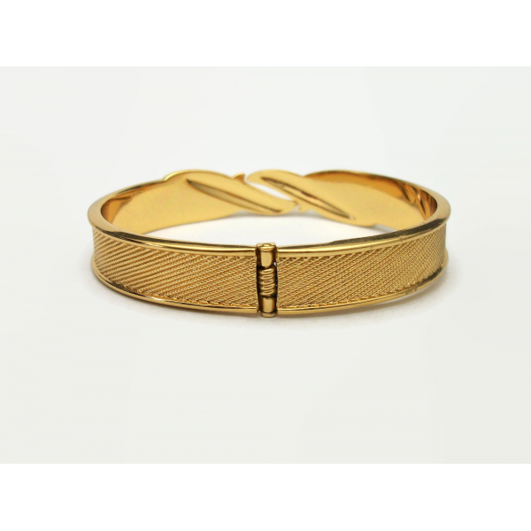 Back of vintage Monet gold clamper bracelet