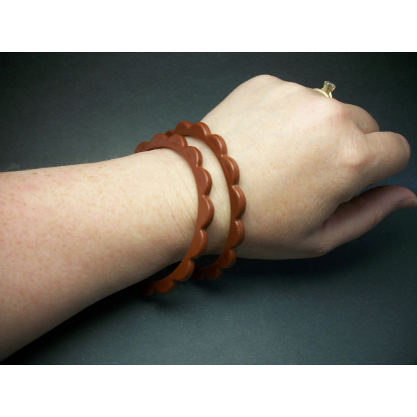 vintage brown plastic bangle bracelets