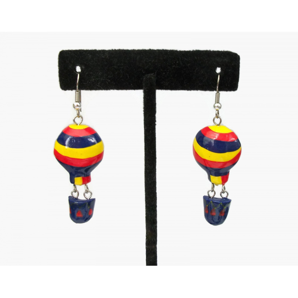 Hot air balloon earrings