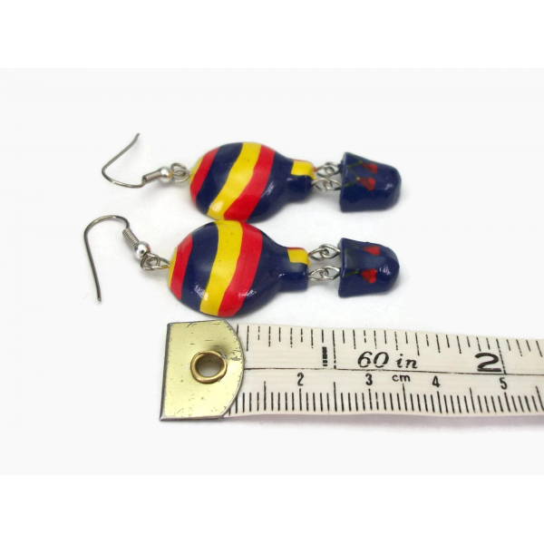 Hot air balloon earrings