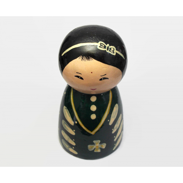 Vintage wood Kokeshi doll 4 inch