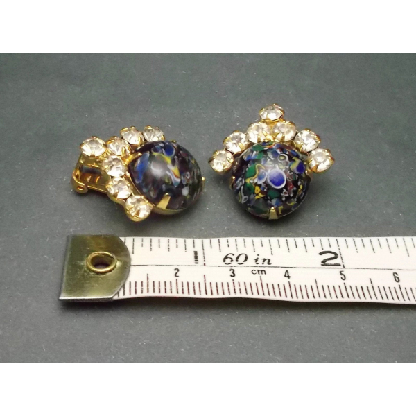 Measurements of Vintage Juliana Delizza & Elster Clip on Earrings