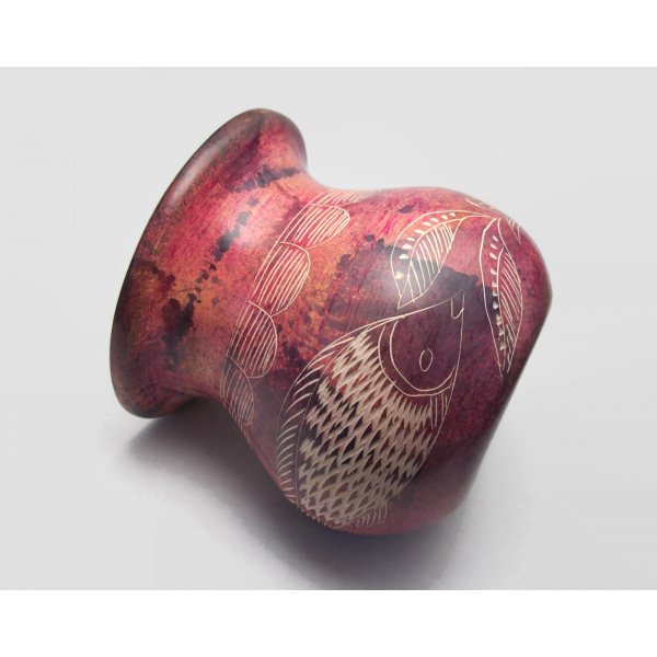 Side of small stoneware vase