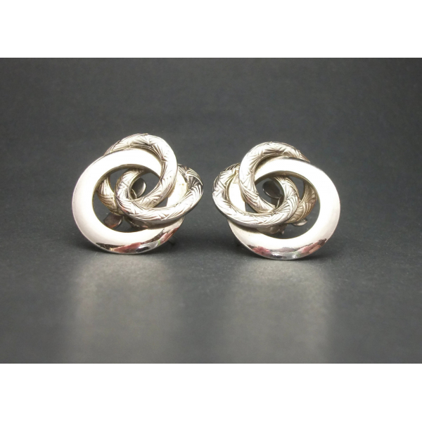 Vintage Coro silver clip on earrings