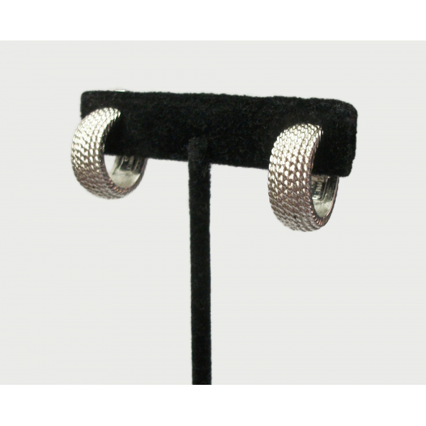 Monet silver hoop clip on earrings
