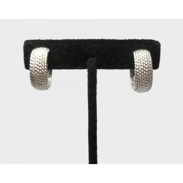 Monet silver hoop clip on earrings