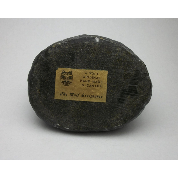 Bottom and label of vintage owls figurine