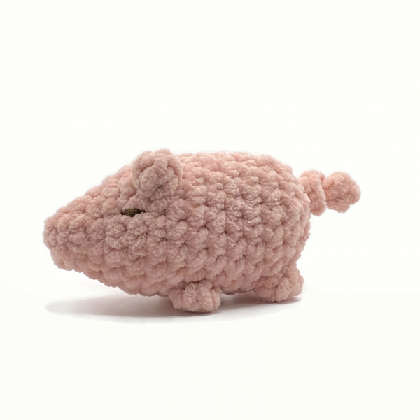 Amigurumi Crochet Pig Soft Chunky Yarn 6 inch Piggy Plushie Stuffed Animal