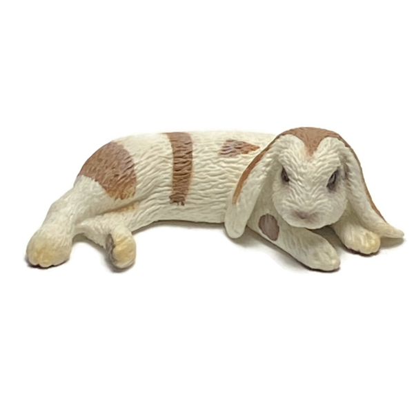 Schleich Bunny Figurine Lop-Eared Rabbit Brown and White 2010 Schleich Bunny Figurine Lop-Eared Rabbit Brown and White 2010