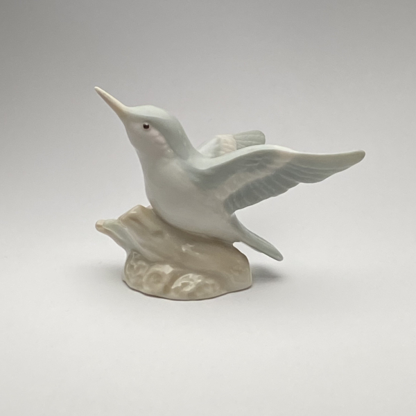 Vintage Porcelain Hummingbird Figurine George Good Made in Taiwan 1980s Bird