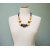 Vintage Wood Leaf and Shell Inlay Chunky Bead Statement Necklace Boho Jewelry